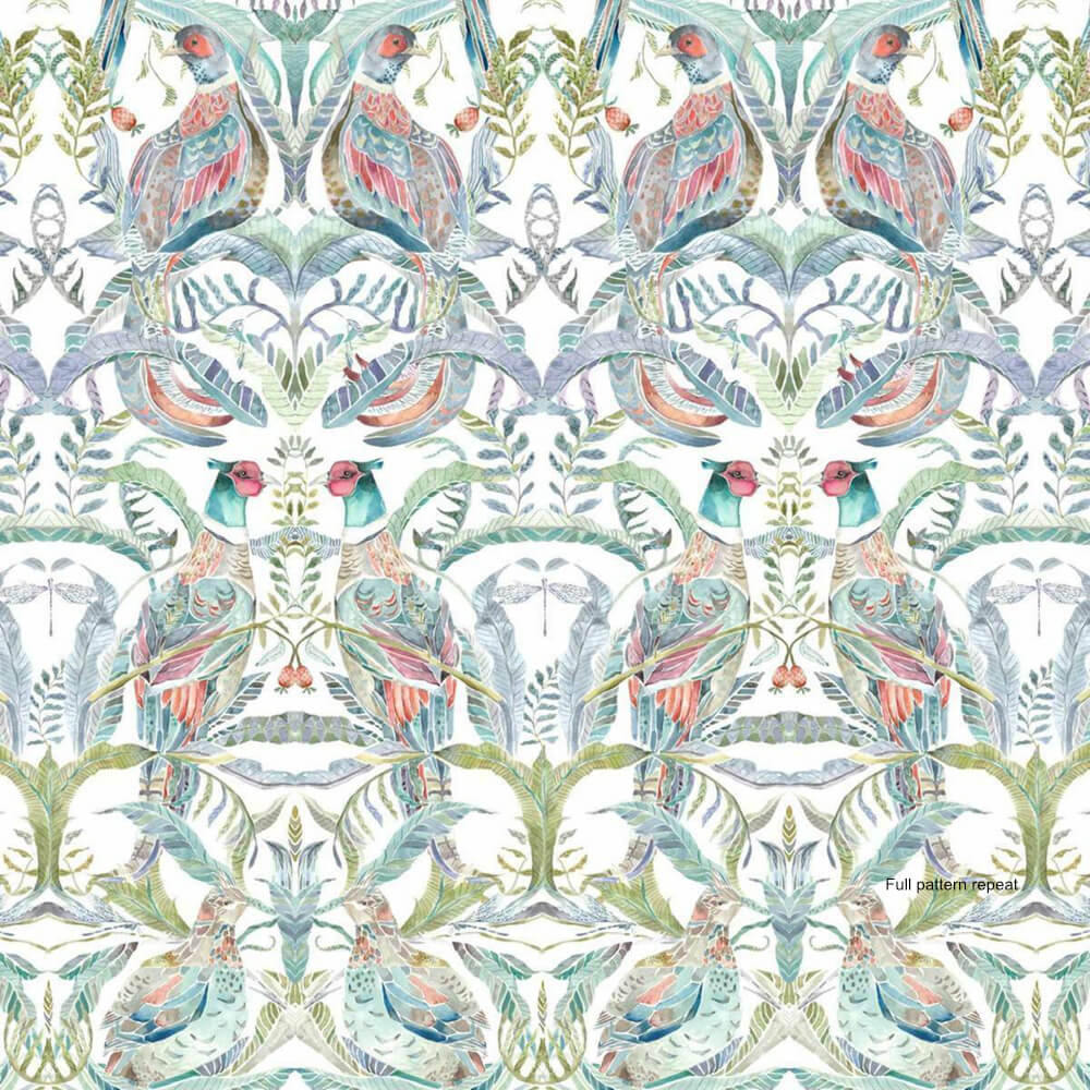 Voyage Maison Netherton Loganberry Room Fabric - Blue