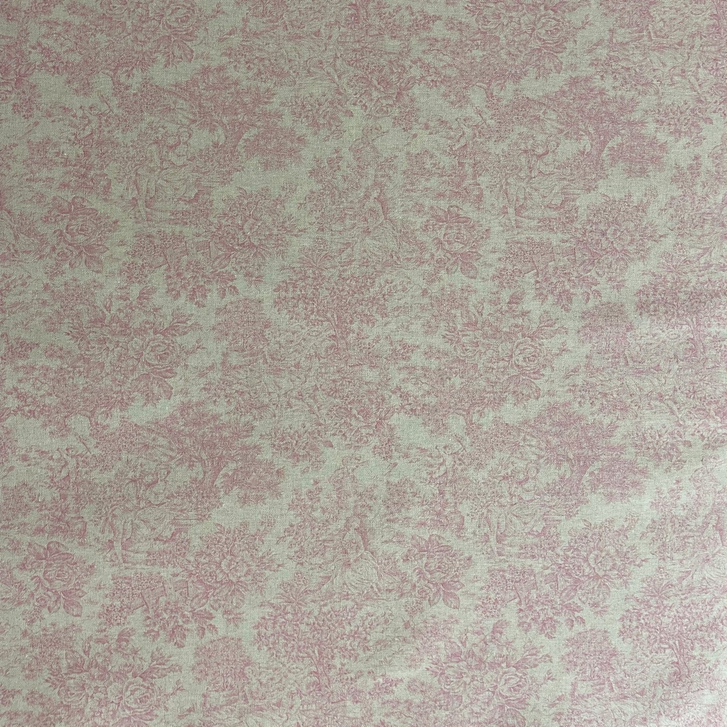 Vintage Toile Pink Double Width Pink Fabric