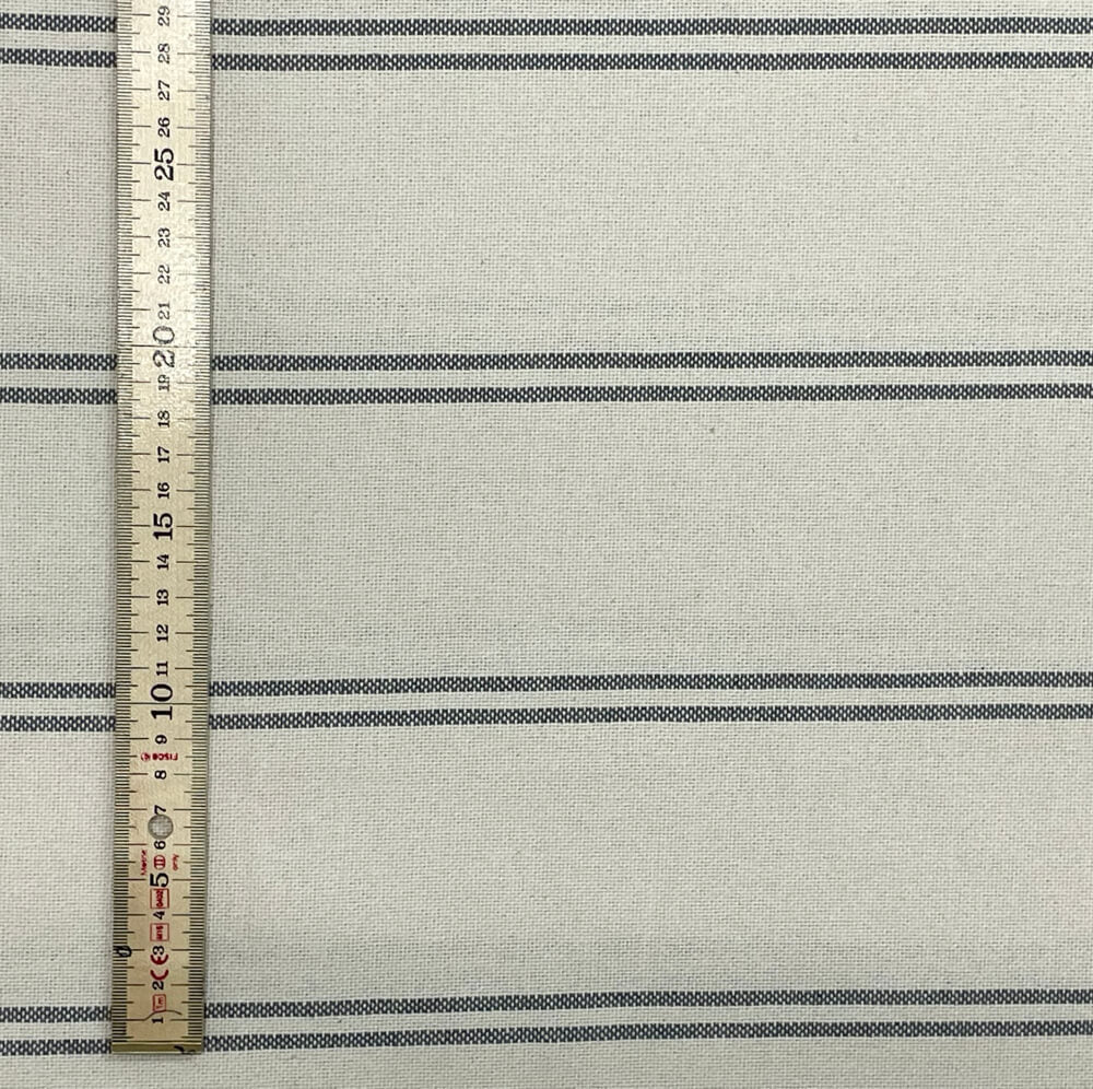 Toulouse Stripe Grey Double Width Room Fabric