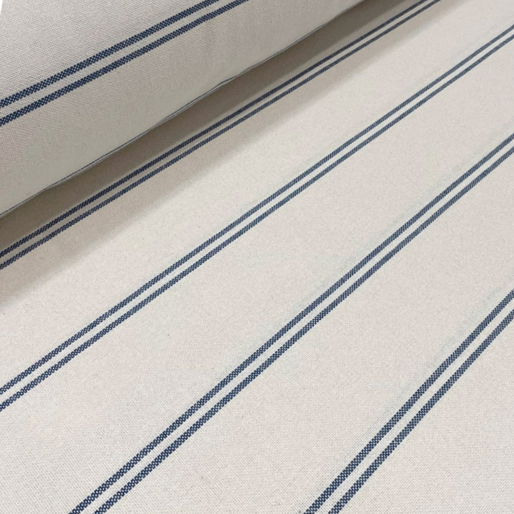 Toulouse Stripe Blue Double Width Fabric
