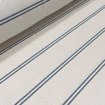 Toulouse Stripe Blue Double Width Fabric