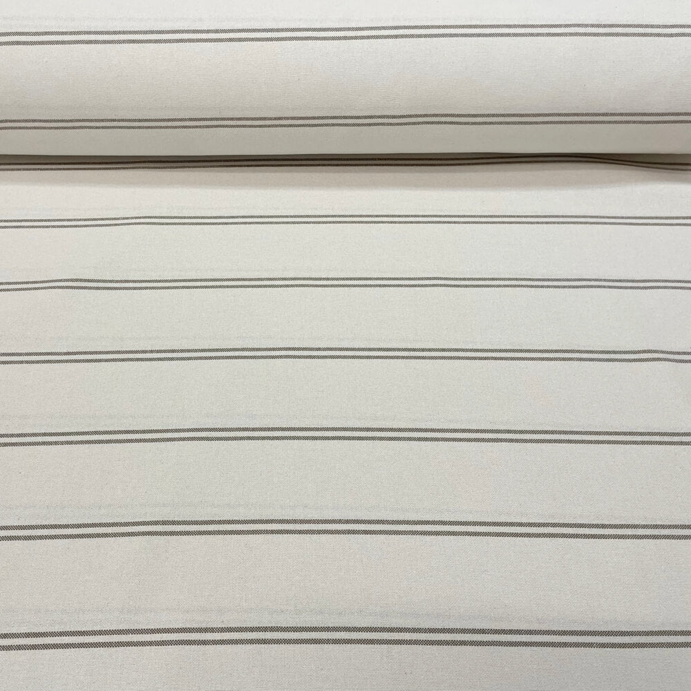 Toulouse Stripe Taupe Double Width Room Fabric