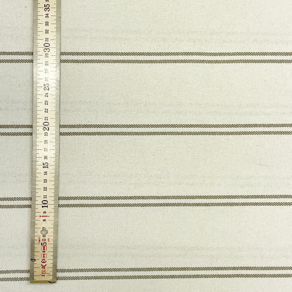 Toulouse Stripe Taupe Double Width Room Fabric