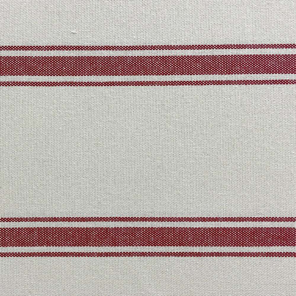 Lyon Stripe Red Double Width Room Fabric