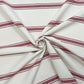 Lyon Stripe Red Double Width Room Fabric