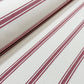 Limoges Stripe Red Double Width Room Fabric