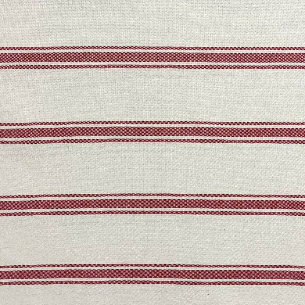 Limoges Stripe Red Double Width Fabric