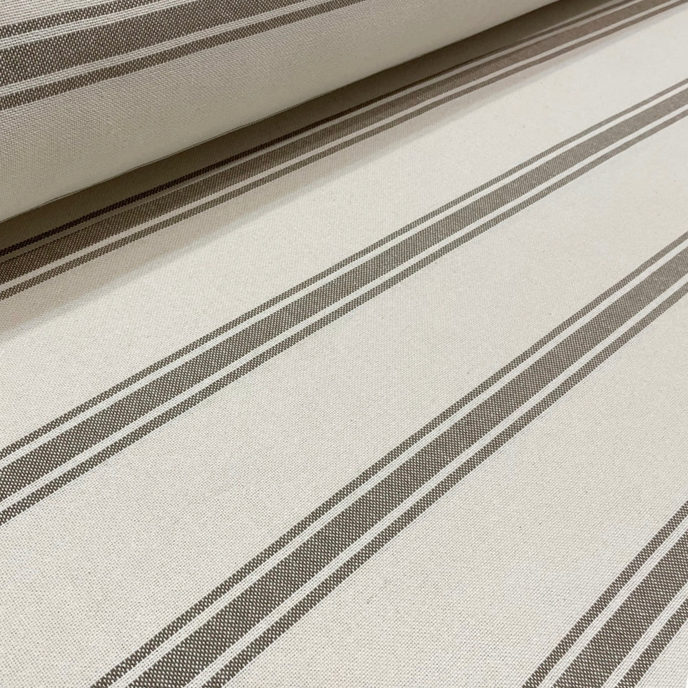 Limoges Stripe Taupe Double Width Room Fabric