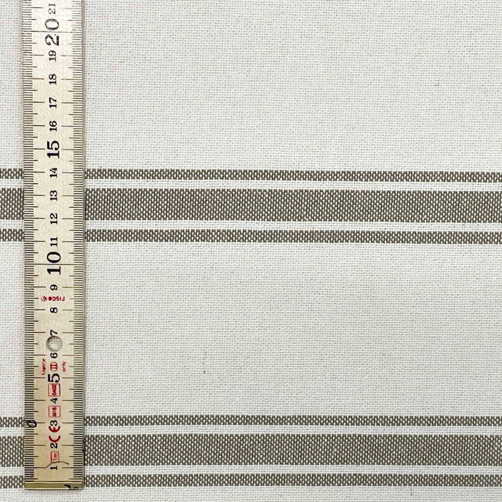 Limoges Stripe Taupe Double Width Room Fabric