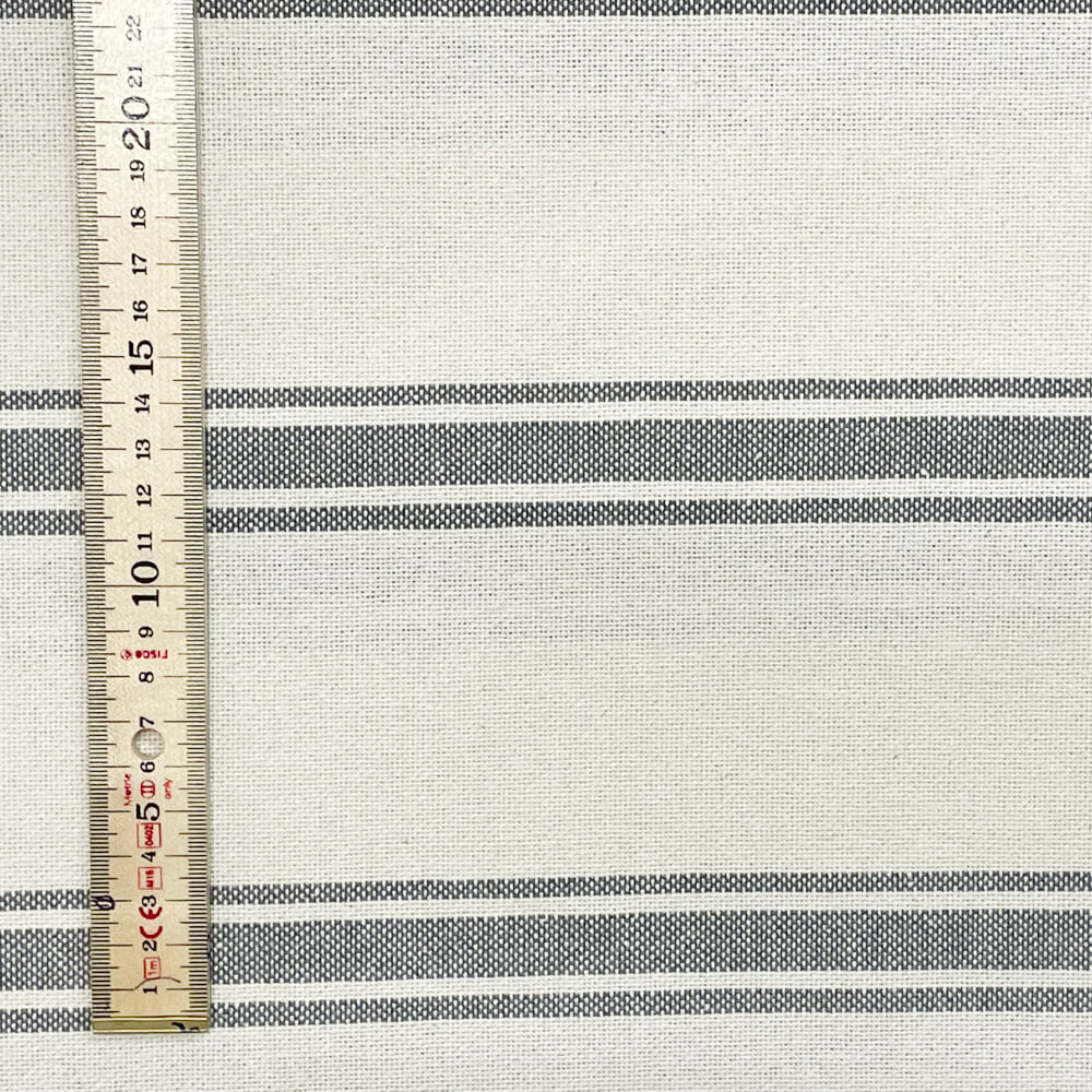 Limoges Stripe Grey Double Width Room  Fabric