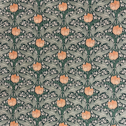 Morris Tulip Green Double Width Fabric