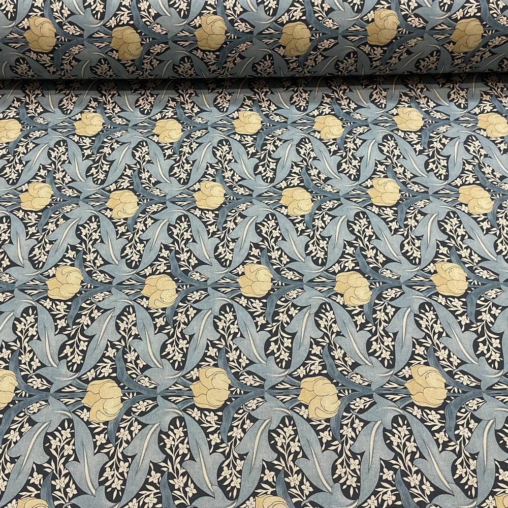 Morris Tulip Blue Double Width Room Fabric