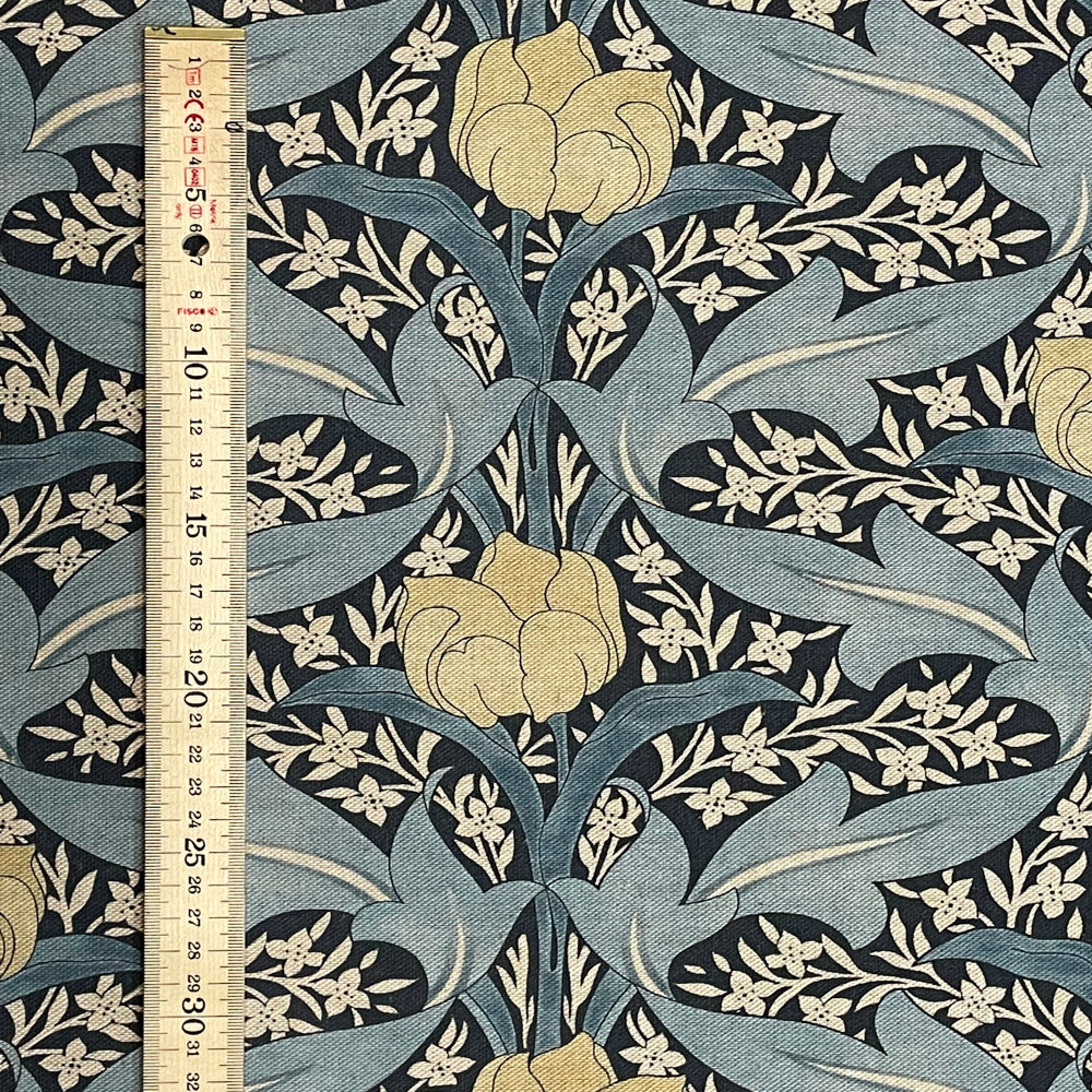 Morris Tulip Blue Double Width Room Fabric