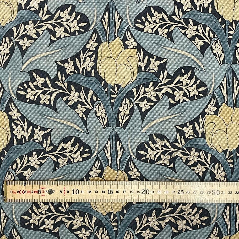 Morris Tulip Blue Double Width Room Fabric