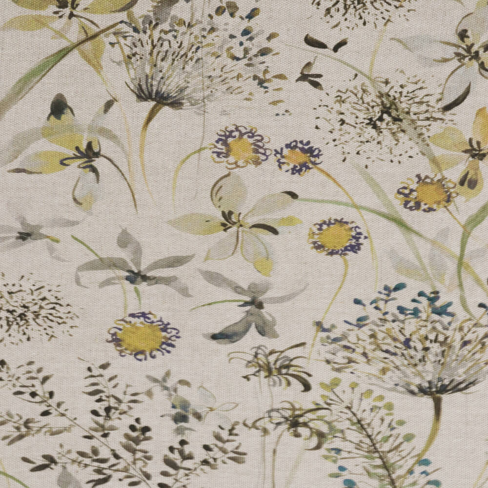 The Meadow in Yellow Double Width Room Fabric