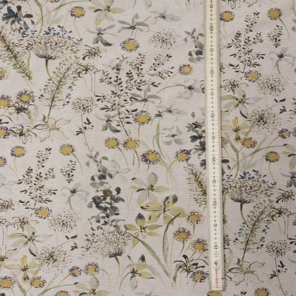 The Meadow in Yellow Double Width Room Fabric