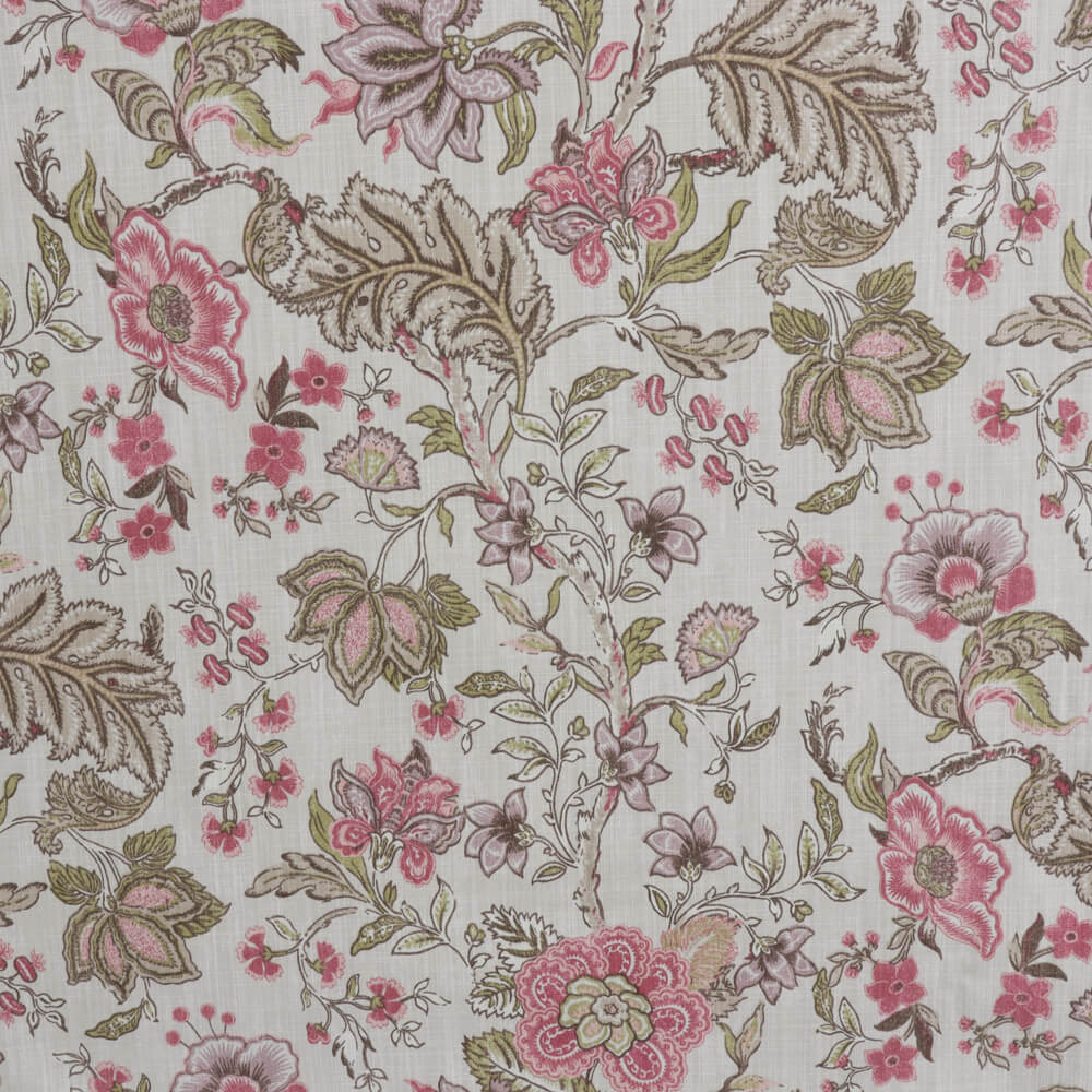 Jacobean Mulberry Fabric - Multicolor