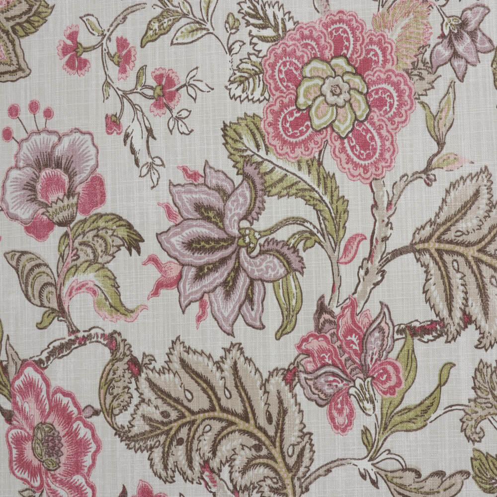Jacobean Mulberry Room Fabric - Multicolor