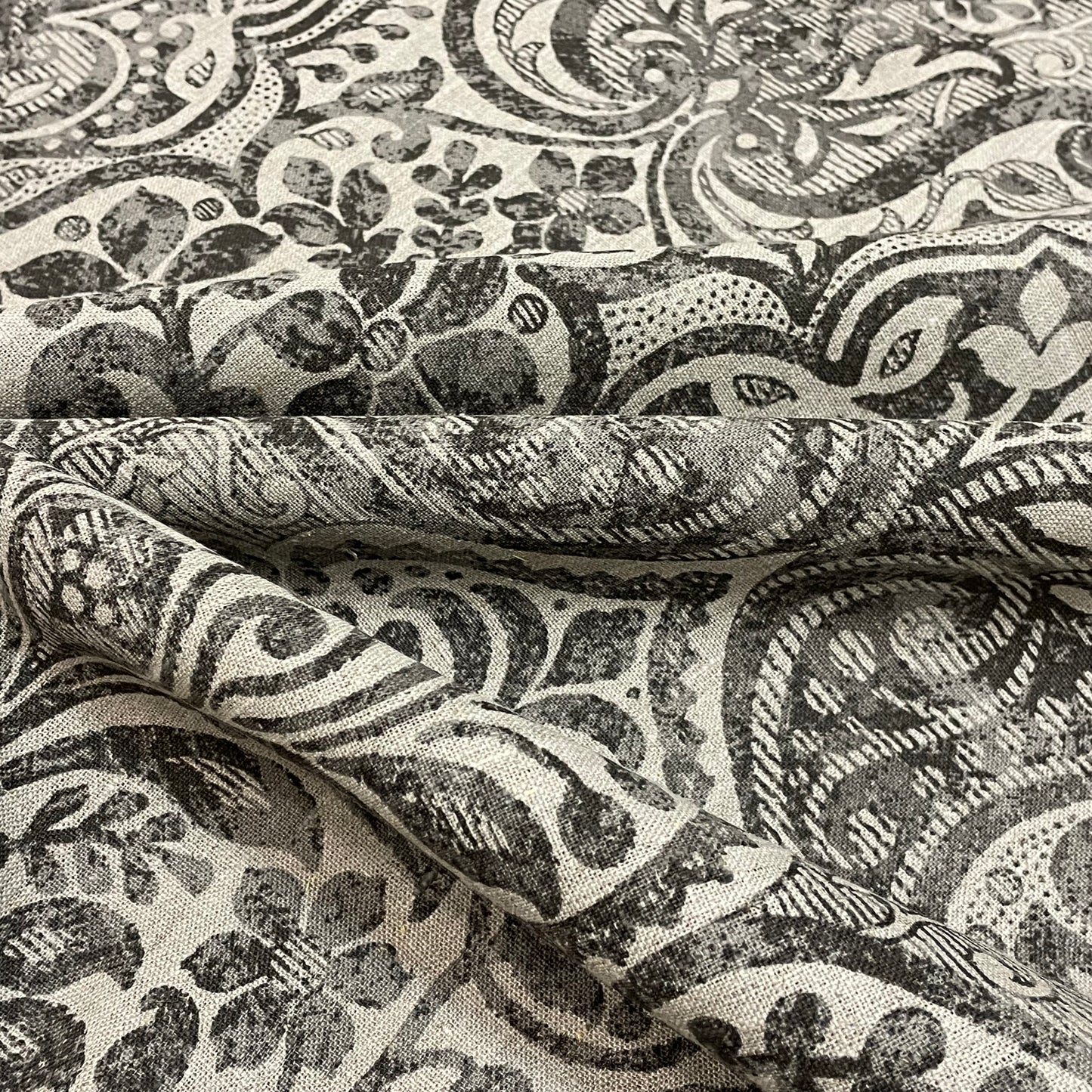 Stof Noble Linen Fabric Grey Room Fabric