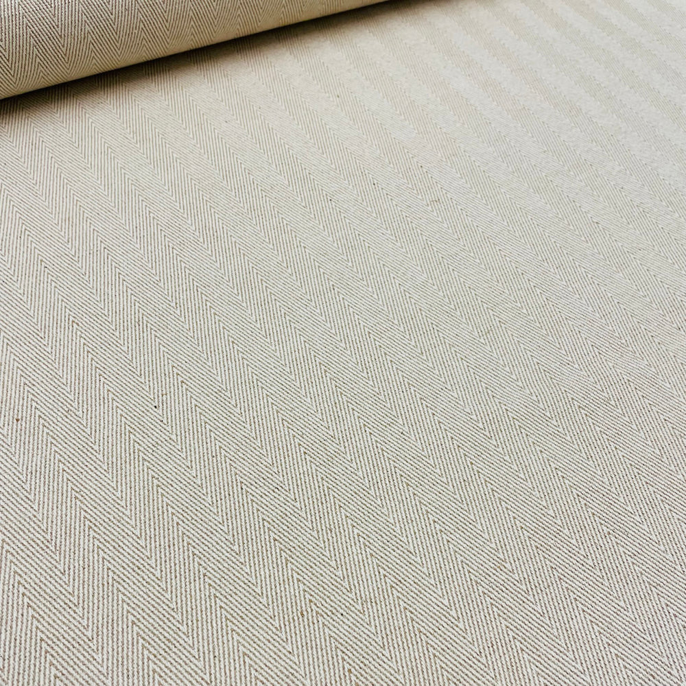 Hampton Herringbone Jute Room Fabric