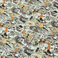 Canine Friends Ochre Room Fabric