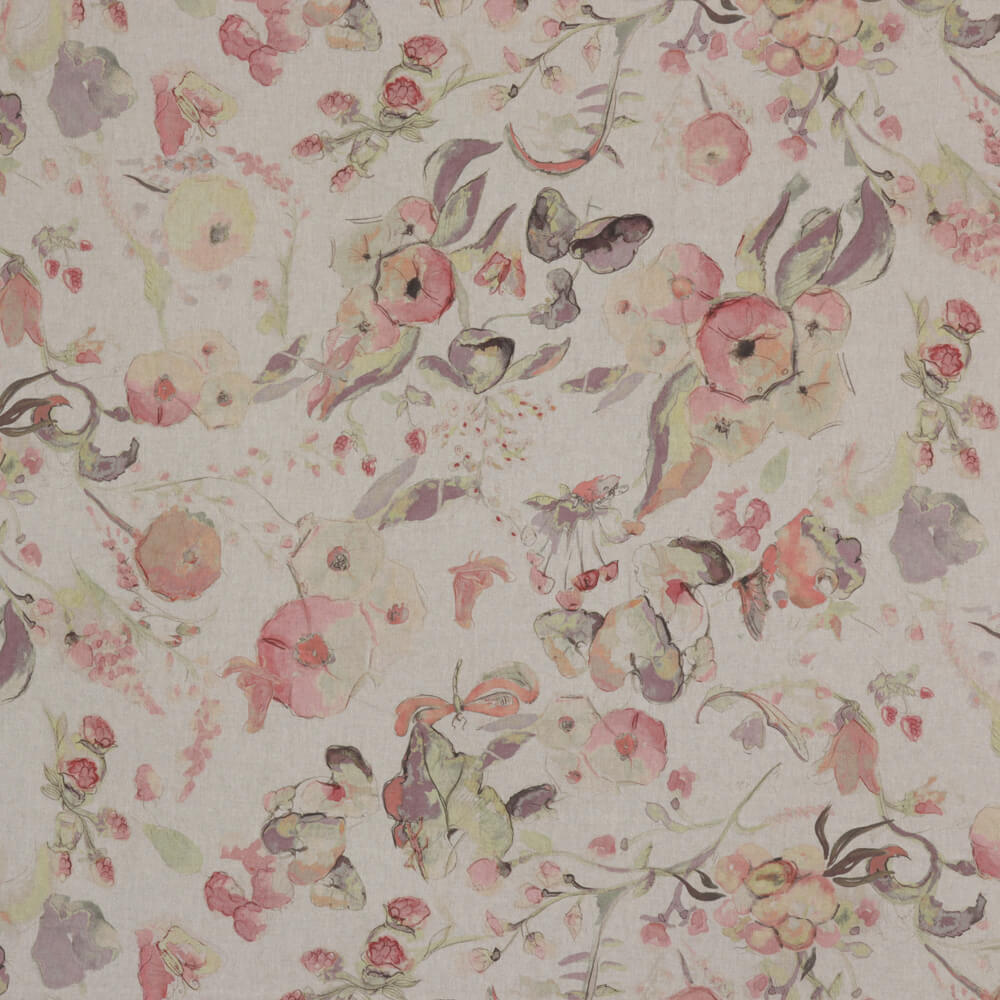 Melody Damson Fabric - Pink