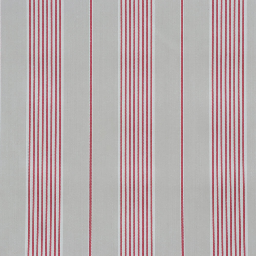 Morgan Stripe Red & Beige Fabric