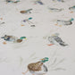 Voyage Paddling Ducks Large Linen Room Fabric - Silver