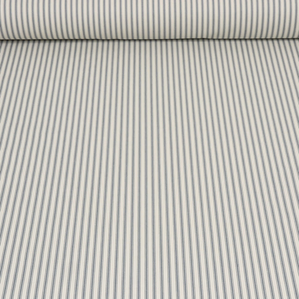 Kent Ticking Stripe Teal Room Fabric