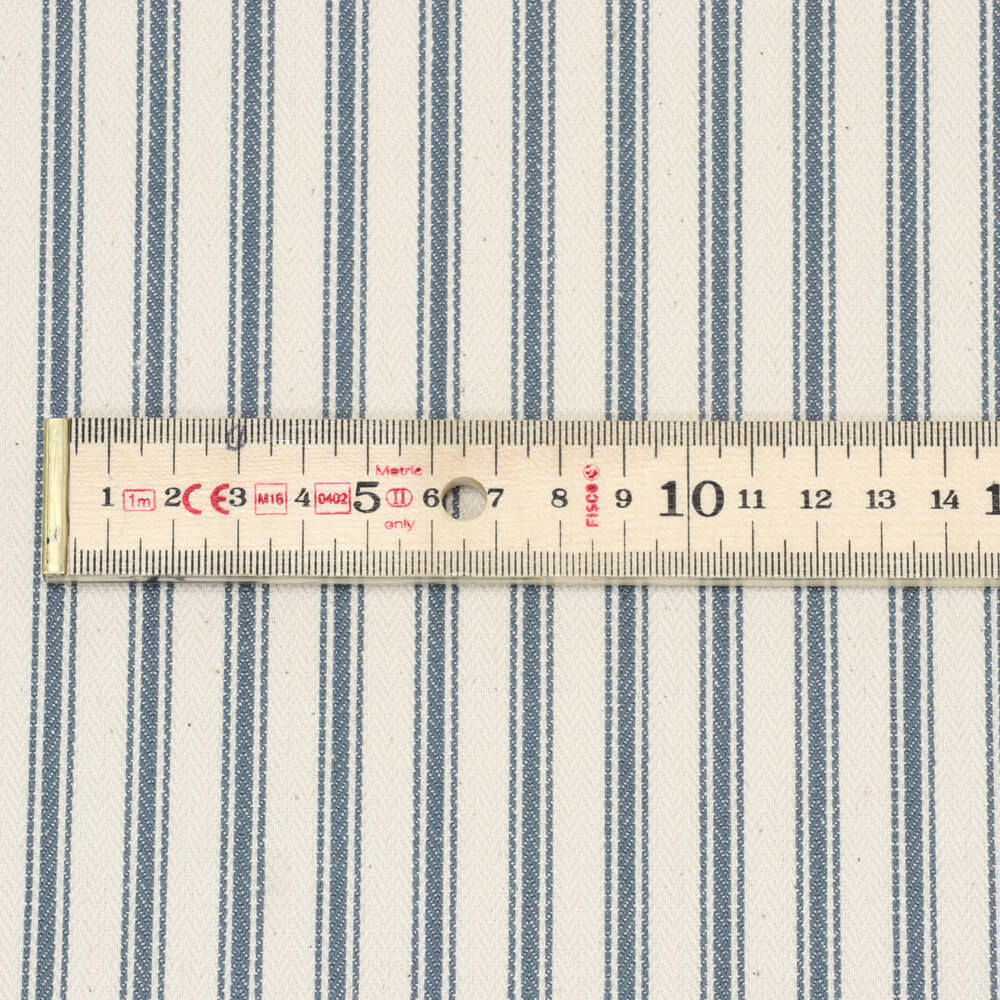 Kent Ticking Stripe Teal Room Fabric