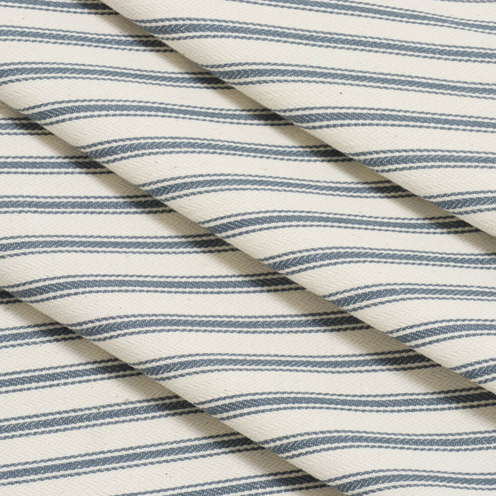 Kent Ticking Stripe Teal Room Fabric
