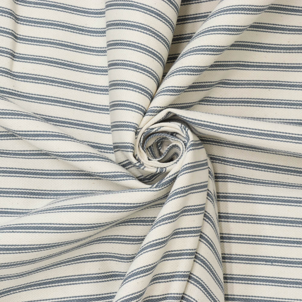 Kent Ticking Stripe Teal Room Fabric