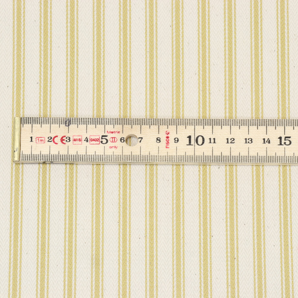 Kent Ticking Stripe Ochre Room Fabric