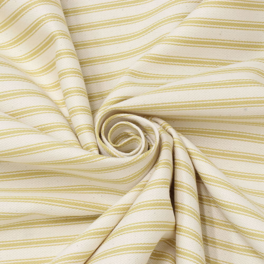 Kent Ticking Stripe Ochre Room Fabric