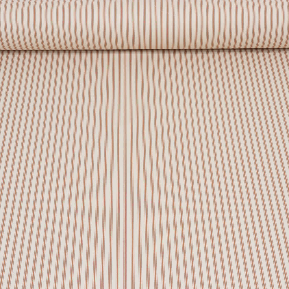 Kent Ticking Stripe Caramel Room Fabric