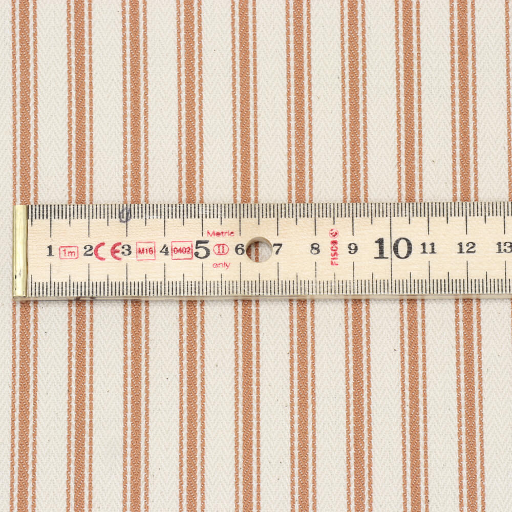 Kent Ticking Stripe Caramel Room Fabric