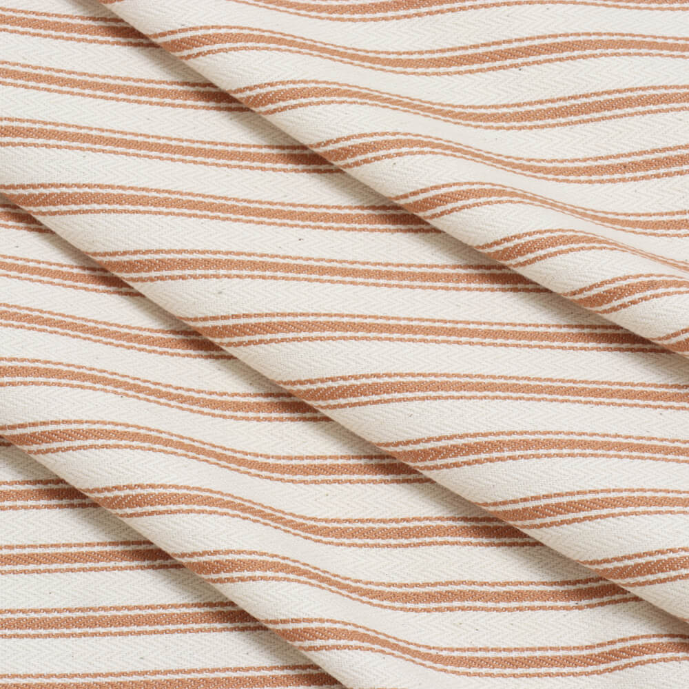 Kent Ticking Stripe Caramel Room Fabric