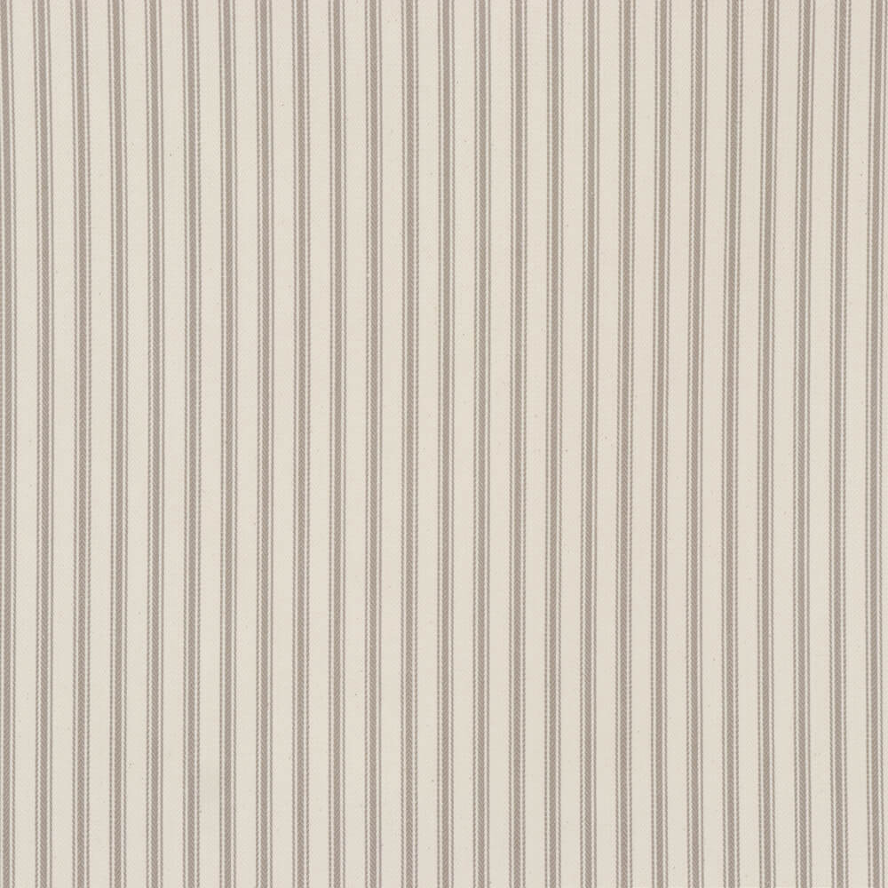 Kent Ticking Stripe Mushroom Fabric