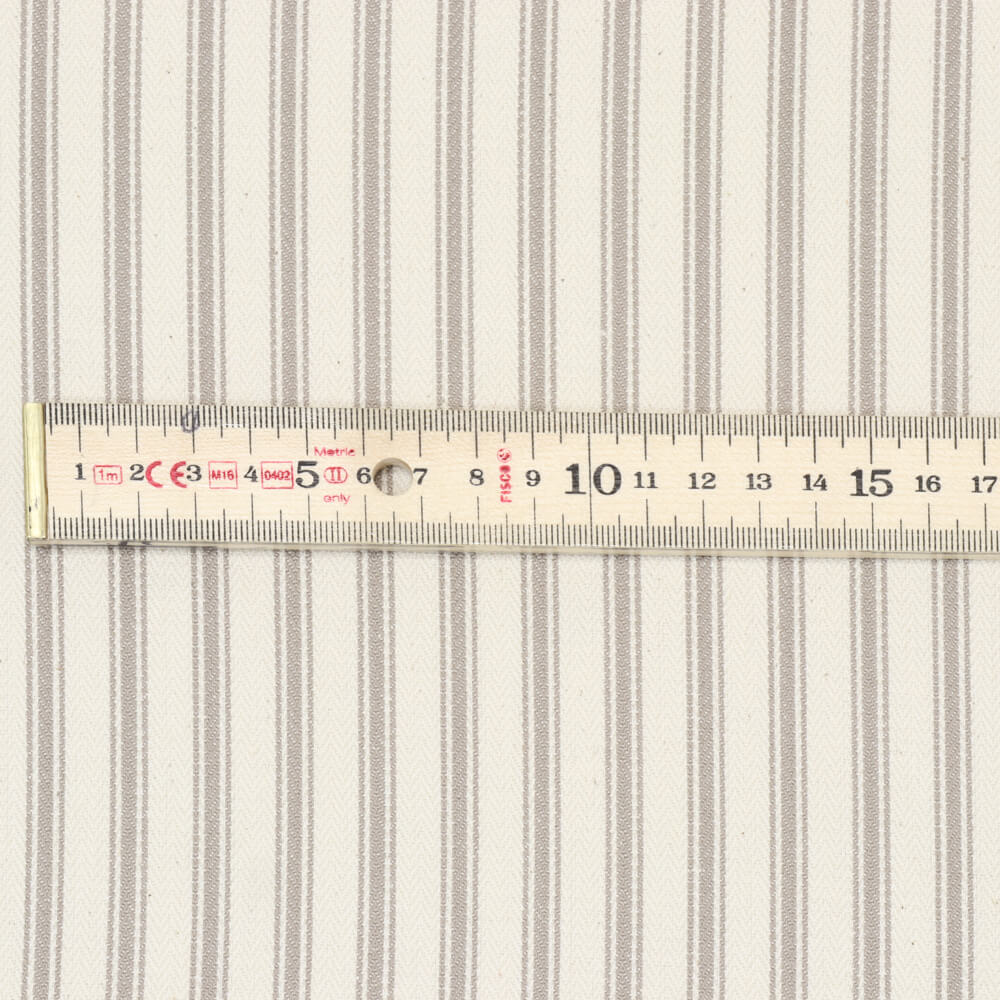 Kent Ticking Stripe Mushroom Room Fabric
