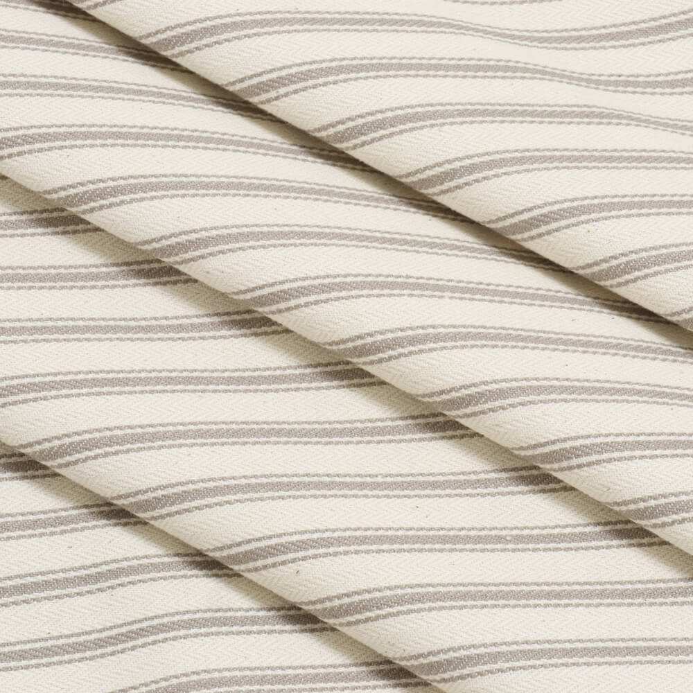 Kent Ticking Stripe Mushroom Room Fabric