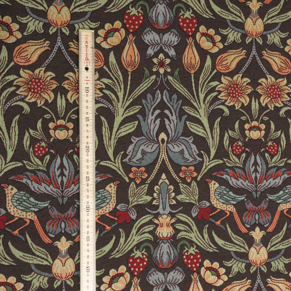 Strawberry Bird Tapestry Brown Room Fabric