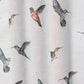 White Sheer Hummingbirds Room Fabric - Silver