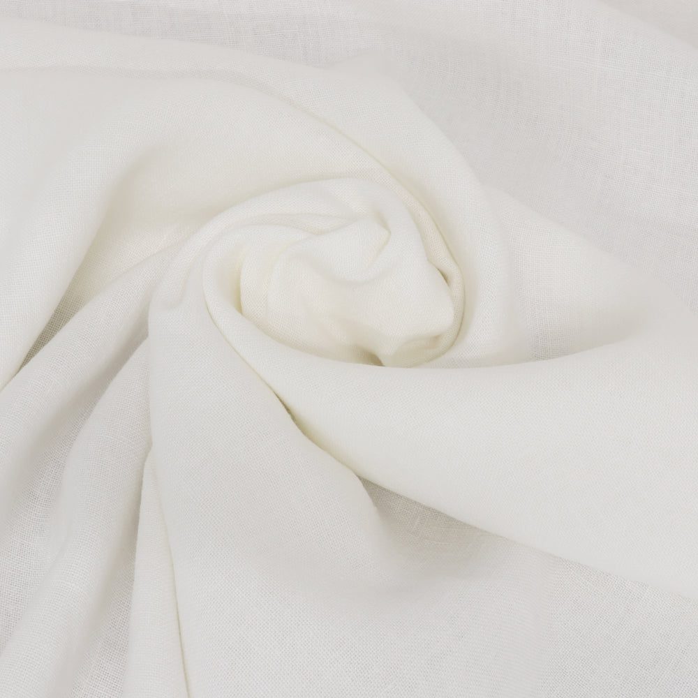 Madrid Bleached White Linen Double Width Room Fabric