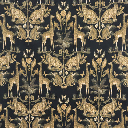 Wild Africa Gold Velvet Fabric