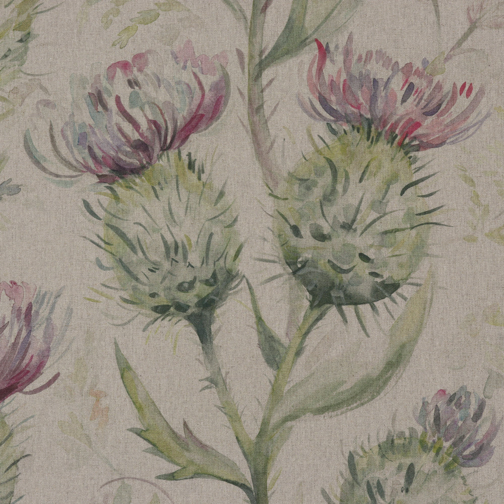 Voyage Thistle Glen Spring on Oatmeal Room Fabric