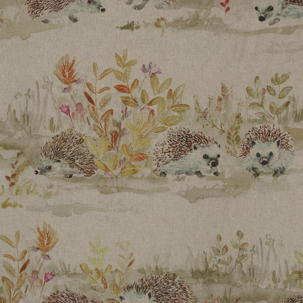 Voyage Maison Mr & Mrs Hedgehog on Oatmeal Room Fabric - Cream