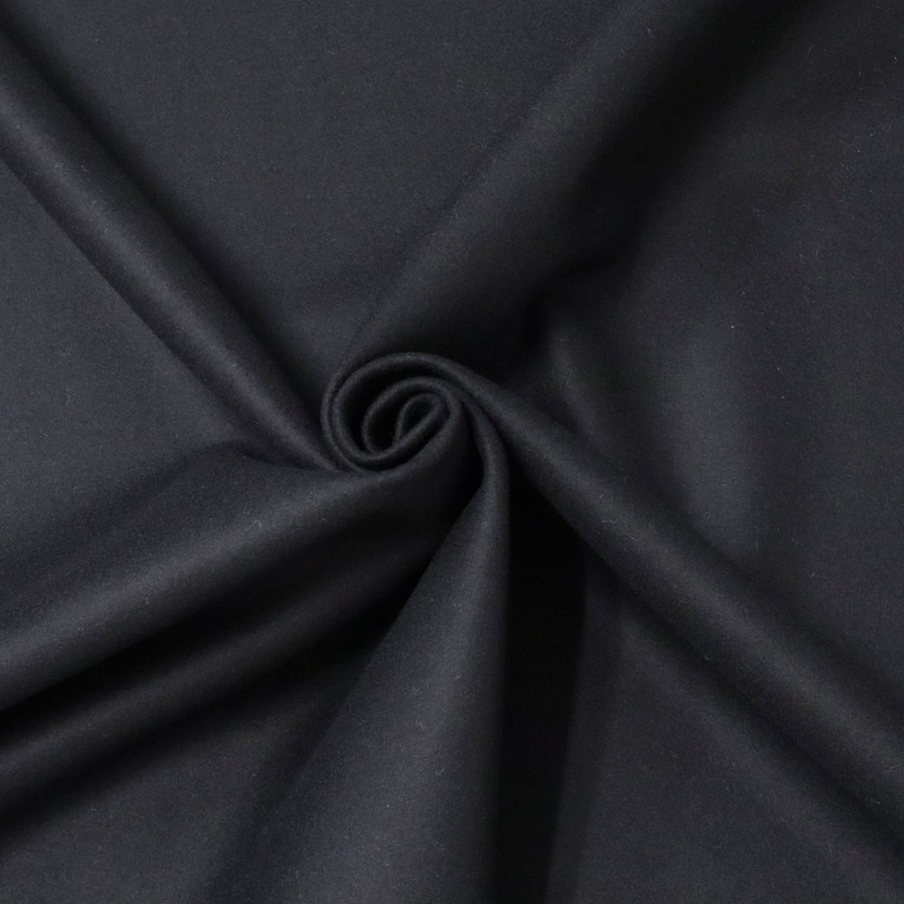 Glamorgan Pitch Black 100% Wool Room Fabric