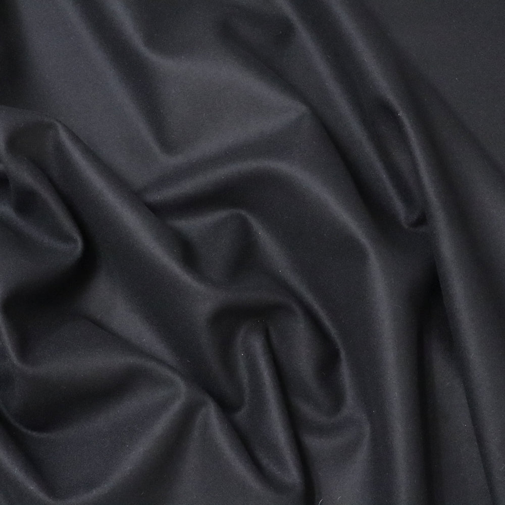 Glamorgan Pitch Black 100% Wool Room Fabric