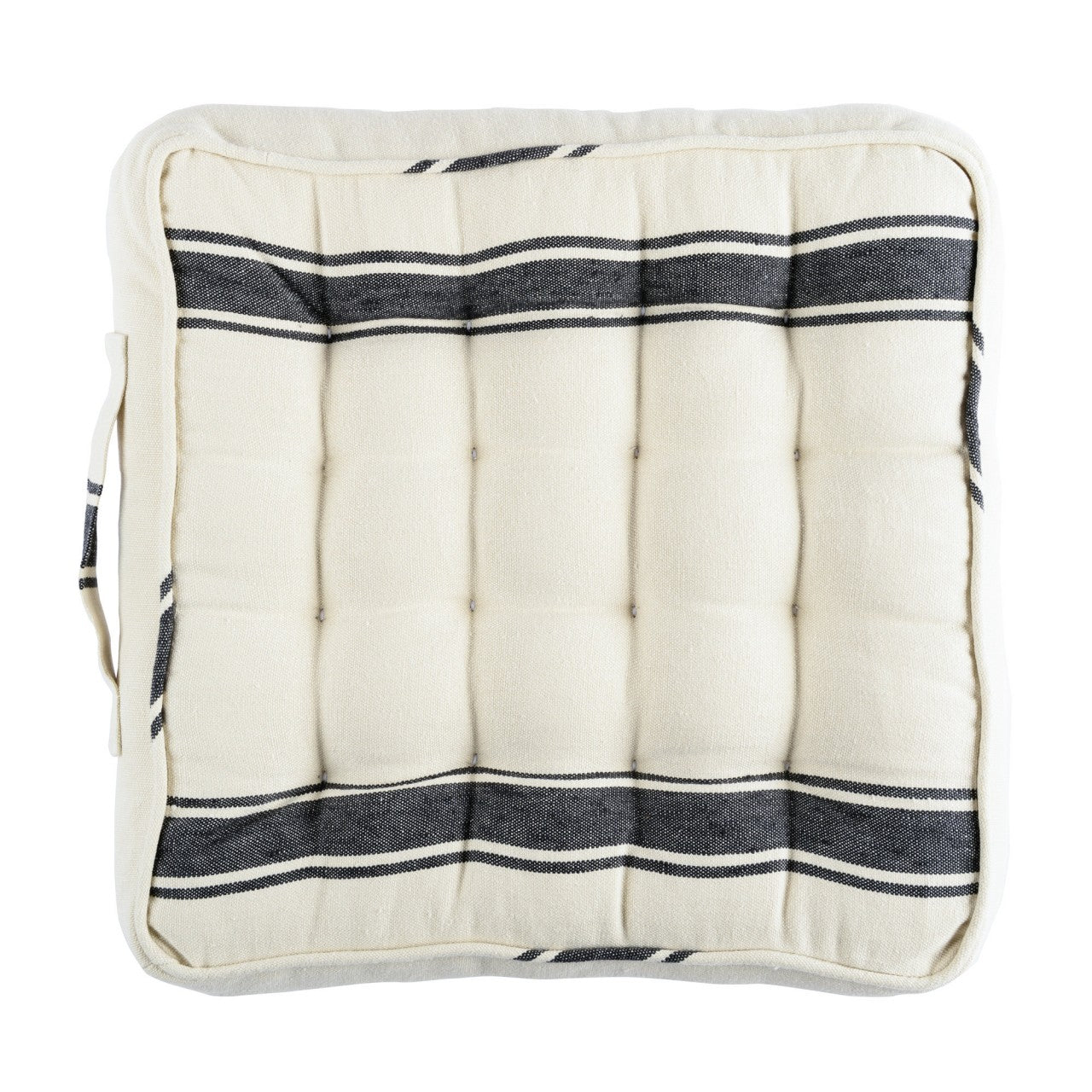 HAJDU STRIPE Linen Chair Cushion - White