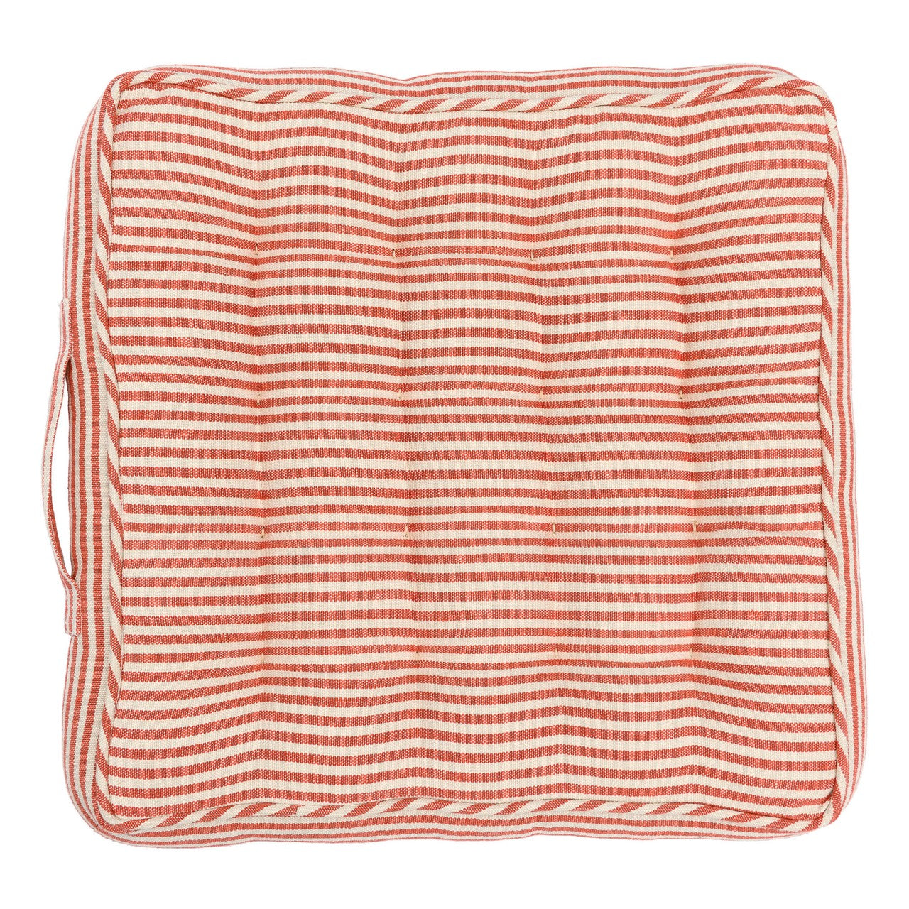 RHUBARB STRIPE linen chair cushion - Pink